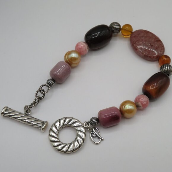 Carolyn Pollack Relios Bracelet - Sterling Silver Toggle Bracelet - Picture 2 of 6